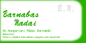 barnabas madai business card