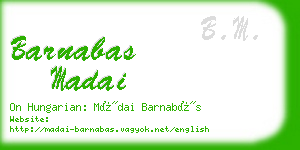 barnabas madai business card